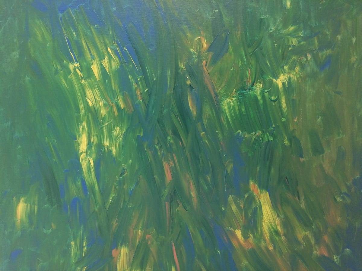 beautiful, green abstract astrological channeled painting