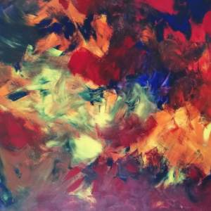 beautiful, colorful abstract astrological channeled painting