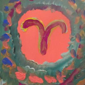 astrology painting for zodiac sign aries