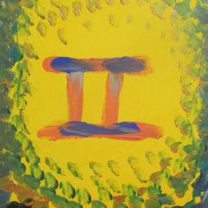 astrology painting of zodiac sign gemini