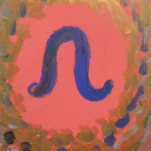 astrology painting for zodiac sign leo