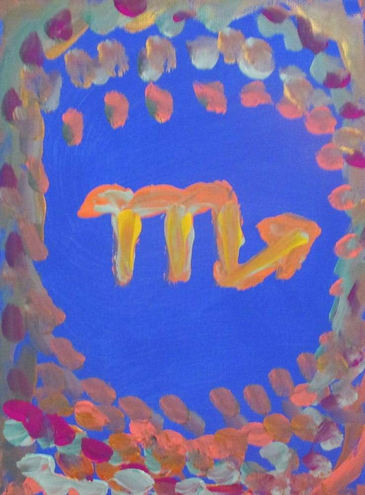 astrology painting of zodiac sign scorpio