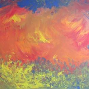 beautiful, colorful abstract astrological channeled painting