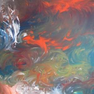 beautiful, colorful abstract astrological channeled painting